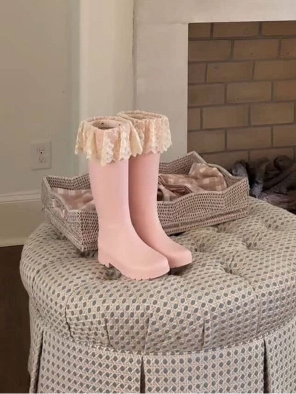 ISO For love and lemons brigitta rain boots pink